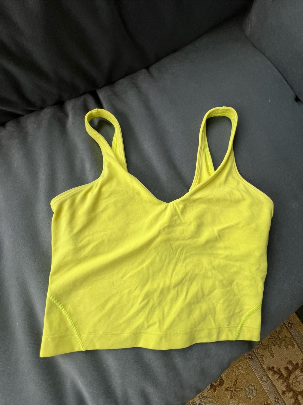 Lululemon Align Tank Top Built-In Bra Neon Yellow Size 2